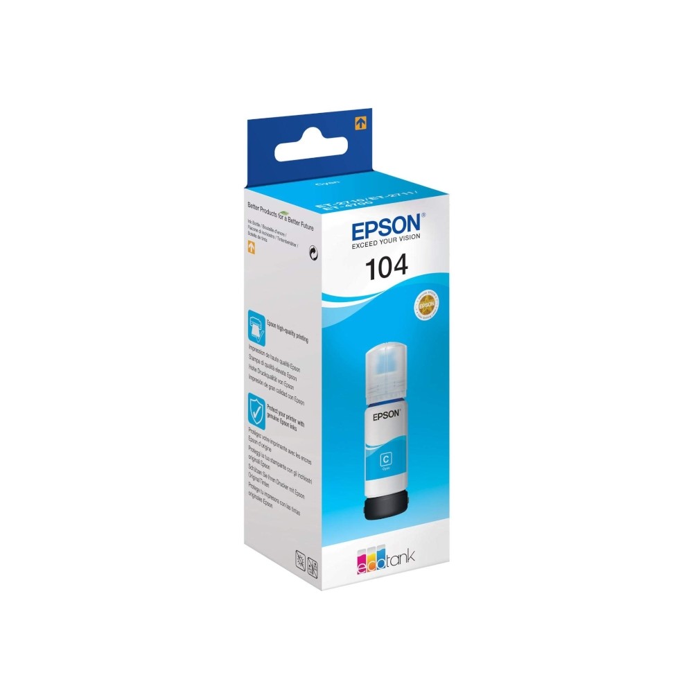 Epson Botella Tinta Ecotank 104 Cyan