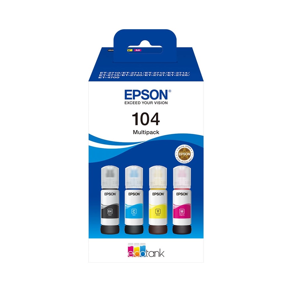 Epson Botellas Multipack Ecotank 104 4 Colores
