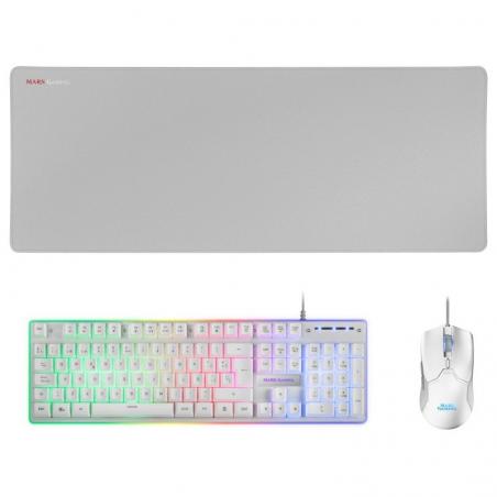 Mars Gaming Combo MCPX GAMING 3IN1 RGB BLANCO