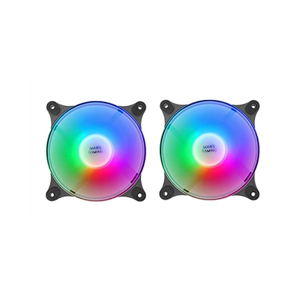 MARS GAMING MFDUO 12CM 2XFANRGB Ult-silent Black