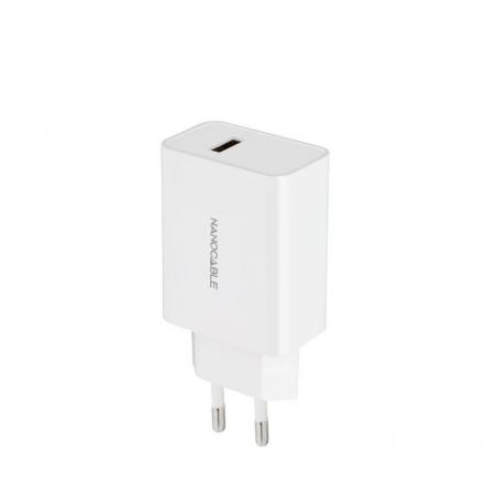 Nanocable Cargador 1 x USB 5V-2.1A Blanco