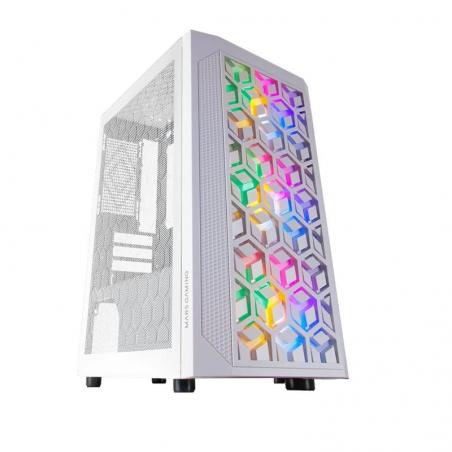 MARS GAMING Caja Micro-atx MCMESH White