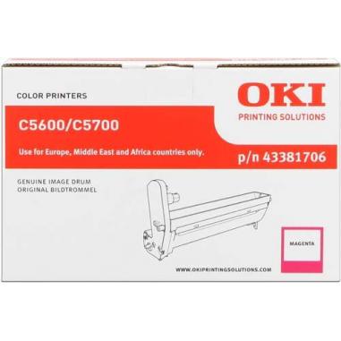 OKI C5600/C5700 Magenta Tambor de Imagen Original - 43381706 (Drum)