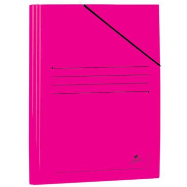 Mariola Carpeta de Carton Plastificado Folio 500gr/m2 - Medidas 34x25cm - Cierre con Goma Elastica - Color Fucsia