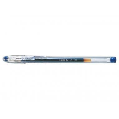 Pilot Boligrafo de Gel G1 - Recargable - Punta de Bola 0.5mm - Trazo 0.3mm - Cuerpo Transparente - Color Azul