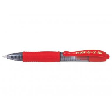 Pilot Boligrafo de Gel G2 Pixie XS Retractil - Punta de Bola Redonda 0.7mm - Trazo 0.32mm - Grip Ergonomico - Color Rojo