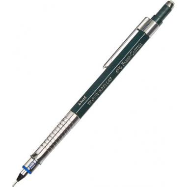 Faber-Castell TK-Fine Vario L Portaminas HB 0.7mm - Con Goma de Borrar - Clip de Metal - Color Verde