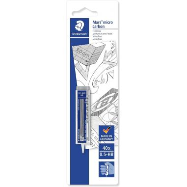 Staedtler Micro Carbon 255 Dispensador de Minas con 40 Minas - Mina HB de 0.5mm - Rellena las Minas Individualmente - Resistenci