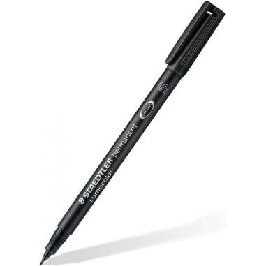 Staedtler Lumocolor Permanent 313 Rotulador Permanente de Punta Fina - Trazo 0.4mm - Secado Rapido - Color Negro