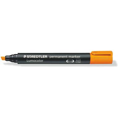 Staedtler Lumocolor 350 Rotulador Permanente - Punta Biselada 2-5mm aprox. - Tinta Base de Alcohol - Secado Rapido - Color Naran