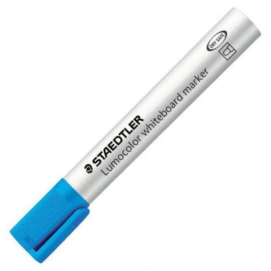 Staedtler Lumocolor 351 Rotulador para Pizarra - Punta Redonda - Trazo 2mm - Capuchon con Clip - Color Azul Claro