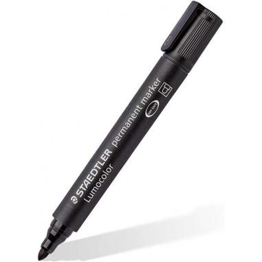 Staedtler Lumocolor 352 Rotulador Permanente - Punta Redonda - Trazo 2mm Aprox - Capuchon con Clip - Secado Rapido - Color Negro