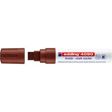 Edding 4090 Rotulador de Tiza Liquida - Punta Biselada - Trazo entre 4 y 15mm - Olor Neutro - Color Marron