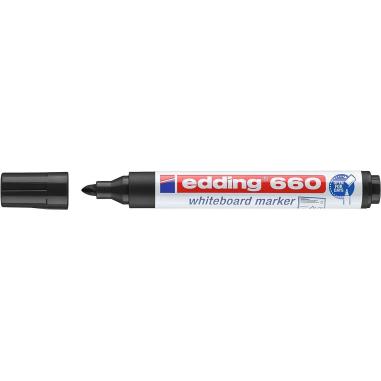 Edding 660 Rotulador para Pizarra Blanca - Punta Redonda - Trazo entre 1.5 y 3 mm. - Tinta Pigmentada - Recargable - Borrable en