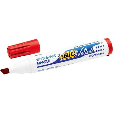 Bic Velleda 1751 ECOlutions Marcadores para Pizarra - Punta Biselada - Trazo entre 3mm y 5.5mm - Tinta con Base de Alcohol - Eco