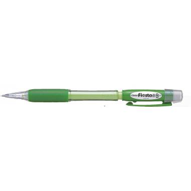 Pentel Fiesta II Portaminas HB 0.5mm con Goma - Incluye 2 Recargas - Grip de Goma - Diseño Ergonomico - Color Verde