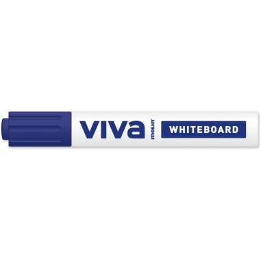 Molin Viva Rotulador para Pizarra Blanca - Punta Redonda de Fibra Sintetica - Trazo 3mm - Tinta con Base de Alcohol - Color Azul