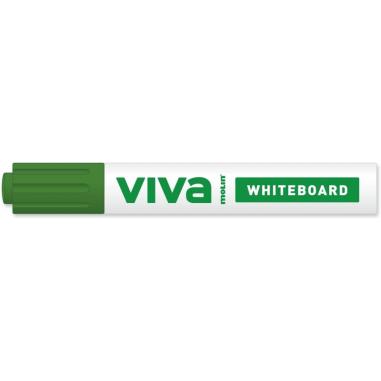 Molin Viva Rotulador para Pizarra Blanca - Punta Redonda de Fibra Sintetica - Trazo 3mm - Tinta con Base de Alcohol - Color Verd