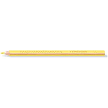 Staedtler Jumbo Noris 128 Lapiz Triangular de Color - Mina de 4mm - Resistencia a la Rotura - Diseño Ergonomico - Color Amarillo