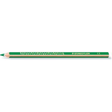 Staedtler Jumbo Noris 128 Lapiz Triangular de Color - Mina de 4mm - Resistencia a la Rotura - Diseño Ergonomico - Color Verde