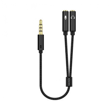 CABLE ADAPTADOR AISENS AUDIO JACK 3.5 4P/M-2XJACK 3.5 3P/H 25CM