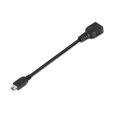 CABLE AISENS USB 2.0 OTG TIPO MINI B/M-A/H NEGRO 15CM