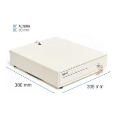 iggual Cajón portamonedas IRON-10W 38cm 4+6 blanco 2