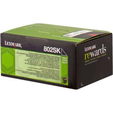 Lexmark CX310/CX410/CX510 Negro Cartucho de Toner Original - 80C2SK0/80C2SKE/802SK