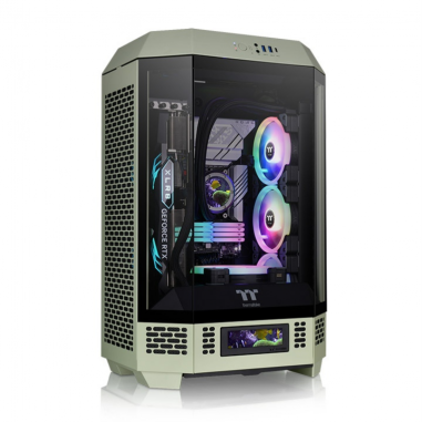 CAJA THERMALTAKE THE TOWER T300 MATCHA GREEN ATX 2XUSB 3.0 SIN FUENTE VERDE