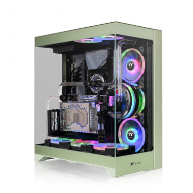 CAJA THERMALTAKE CTE E550 TG MID TOWER 2XUSB 3.0 1XUSB-C SN FUENTE VERDE MATCHA