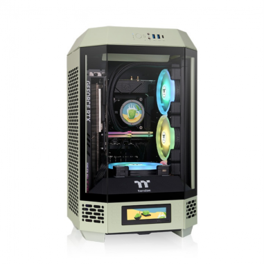 CAJA THERMALTAKE MINI-ITX TOWER 250 2XVENT 120MM VERDE MATCHA SNFUENTEÂ