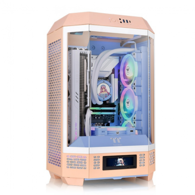 CAJA THERMALTAKE THE TOWER T300 M-ATX 2XUSB 3.0 SIN FUENTE NARANJA PEACH