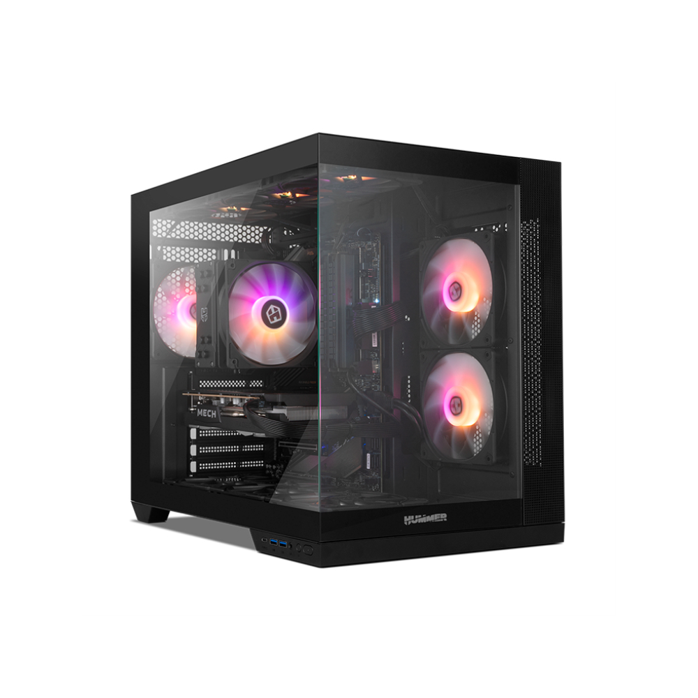 CAJA NOX HUMMER ASTRA NEO SEMITT ATX CRISTAL FRAMELESS NEGRO