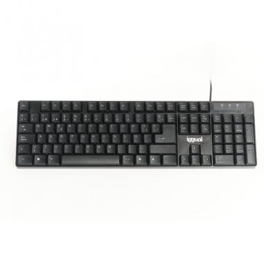 iggual Teclado estándar CK-FRAMELESS-105T negro