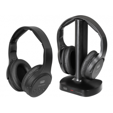 AURICULARES DIADEMA TREVI FRS 1580 TW SET 2 UD RECHARG. WLESS TV HEADPHONES BLK