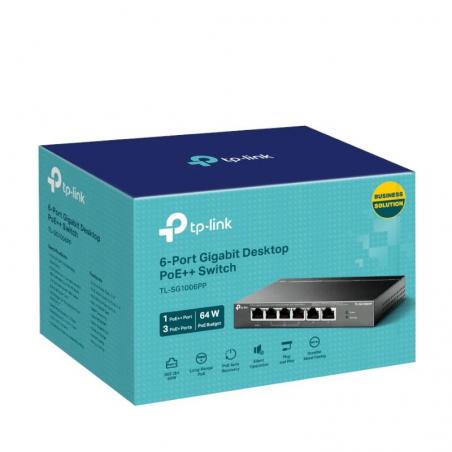 Tp-link tl-sg1006pp switch 6xgb (3xpoe+ 1xpoe++)