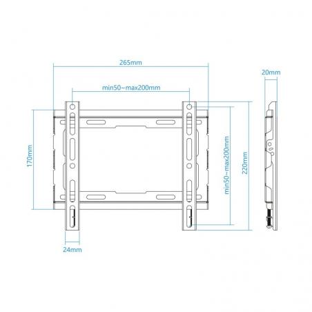 Tooq soporte pared lp1043f-b pantallas 23"-43"