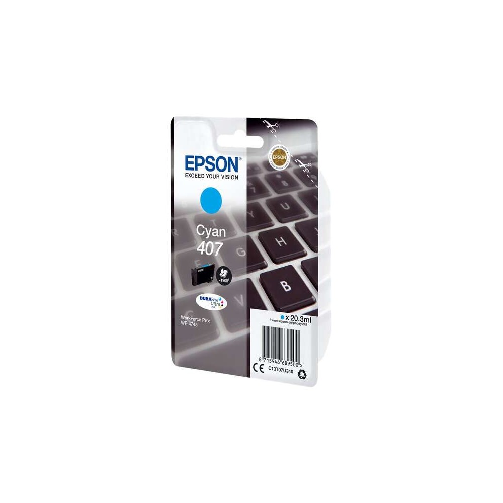 Epson 407 Cyan Cartucho de Tinta Original - C13T07U240