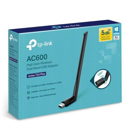 Tp-link archer t2u plus adaptador wifi ac600 usb