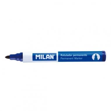 Milan Rotulador Permanente - Punta Redonda 4mm - Tinta a Base de Alcohol - Color Azul