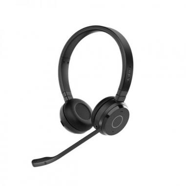 Jabra Evolve 65 TE UC Stereo Auriculares con Microfono Bluetooth - Cancelacion de Ruido - Autonomia hasta 12h - Diadema Ajustabl