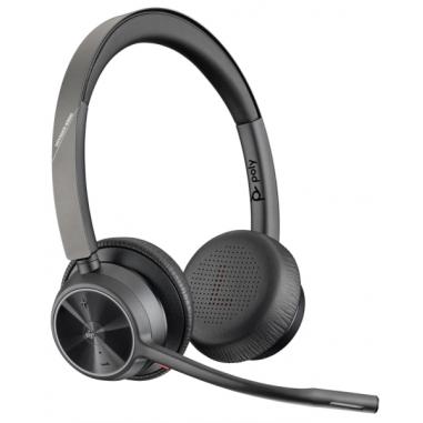 Plantronics/Poly Voyager 4320 UC M Auriculares con Microfono Bluetooth - Almohadillas Acolchadas - Controles en Auricular- Color