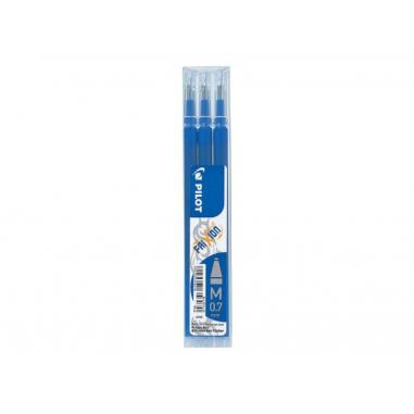 Pilot Pack de 3 Recambios para Frixion Ball / Frixion Clicker - Tinta Gel Borrable - Punta de Bola 0.7mm - Trazo 0.4mm - Color A