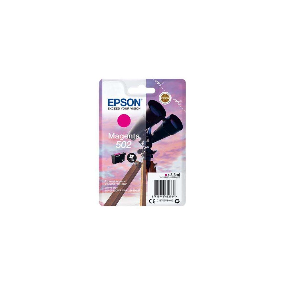 Epson 502 Magenta Cartucho de Tinta Original - C13T02V34010