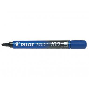 Pilot Rotulador Permanente 100 - Punta Fina de Bala 4,5mm - Trazo 1mm - Color Azul