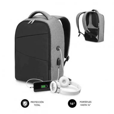 Subblim Mochila Antirrobo para Portatiles 15,6" - Departamento Independiente - Espacio Acolchado - Air Padding - Doble Cremaller