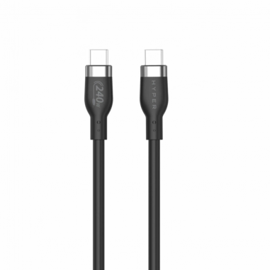 HYPER 2M SILICONE 240W USB-C CHARGING CABLE - BLACK