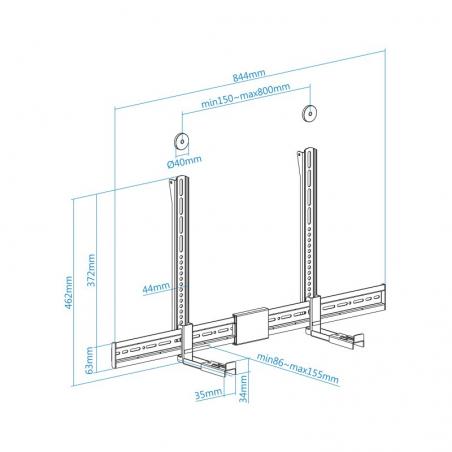 Tooq soporte barra sonido para tv multinstalación