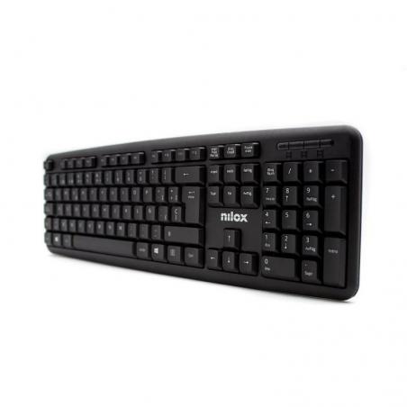 Nilox teclado compacto nxkbe000002 usb negro