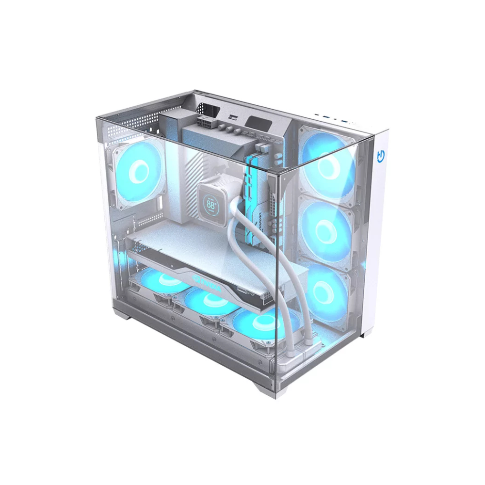 CAJA ATX HIDITEC GAMING SKY WHITE USB 3.1 TYPE-C